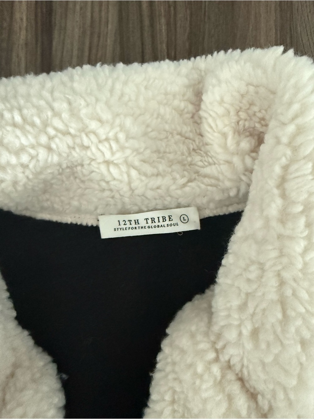 12th Tribe Faux Leather Sherpa Jacket - Picture 2 of 4